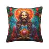 Sacred Heart Of Jesus Square Pillowcase Cushion Cover Pillow Case Throw Pillow Cover for Home Bedroom Car