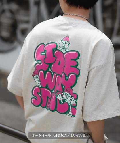 [VERBESSERT] [SIDEWAYSTANCE] Kurzarm Innai Innai Bar Print T-Shirt