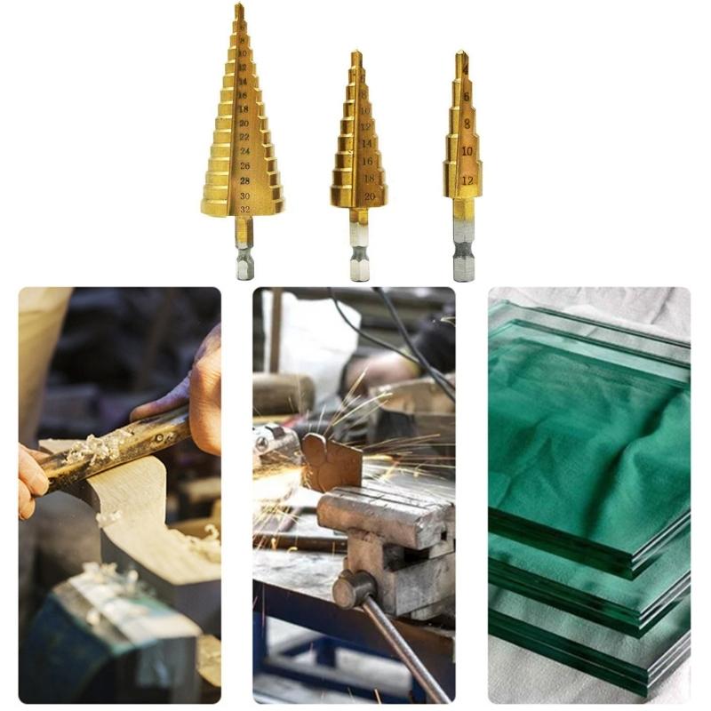 Step Drill Bit Drill Bit Titaniums Milling Cutter For Woodworking Metal Core Hole Opener