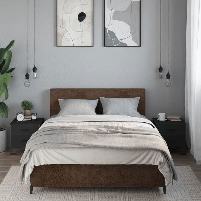 VidaXL Bedside Tables 2 Pcs Black 40x41x40 Cm Engineered Wood, Side Table, Bedside Cabinet, Side Table for the 848505