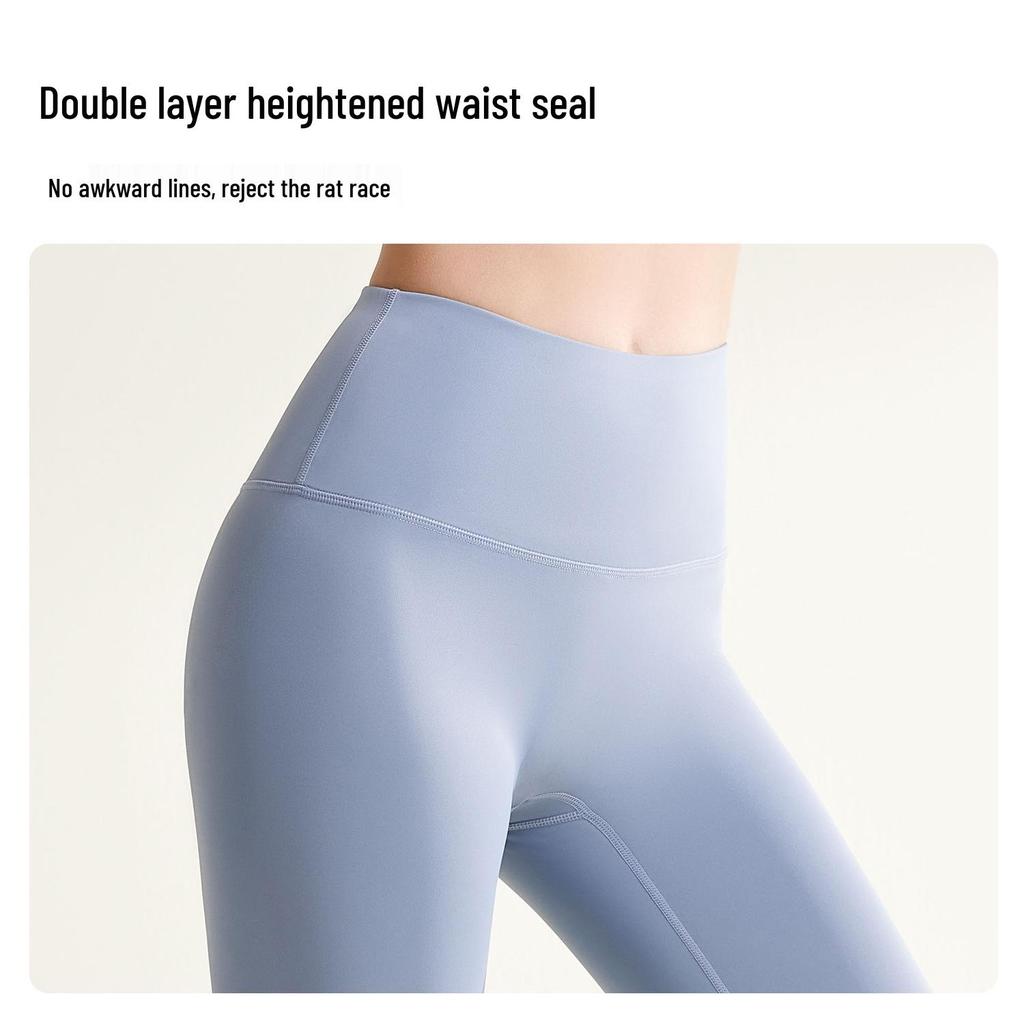Juyitang High-Waist Hip-Lifting Yoga Pants - Women's Seamless Nude Sports Leggings