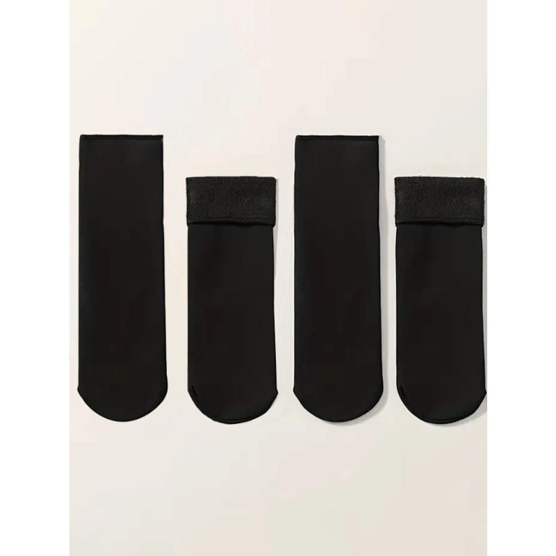 1 Pairs Women's Winter Thick Insulation Short Cashmere Socks Nylon Snow Velvet Boot Solid Color High-quality Women's Floor Socks