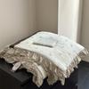 Spring and summer new knitted cotton French small floral printing lace summer quilt summer cool quilt air conditioner quilt
