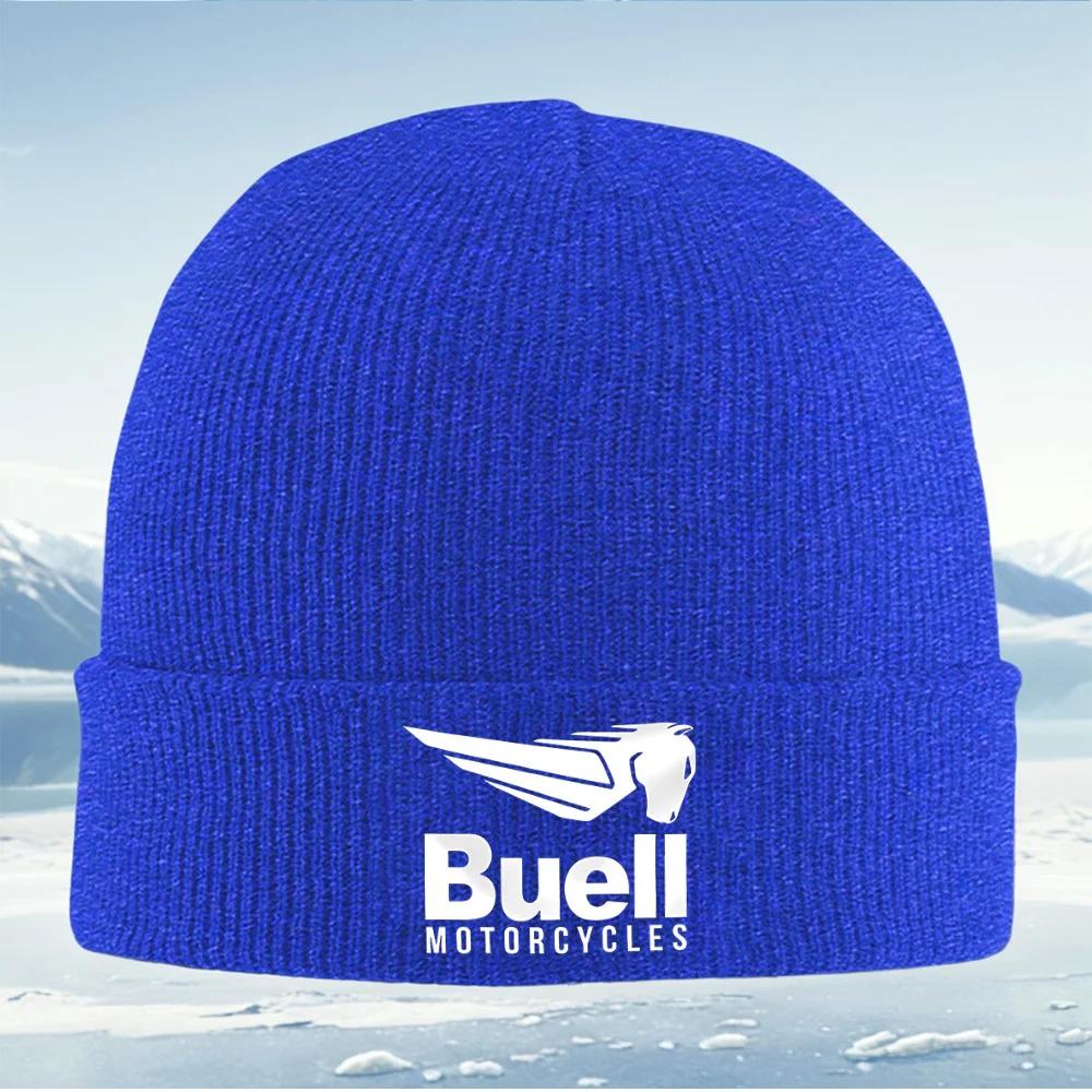 New Buell Motorcycleswingshorse Head Logo Unisex Women Unisex Knitted Hat Beanie Pullover Cap Winter Thermal Warm Christmas Outdo