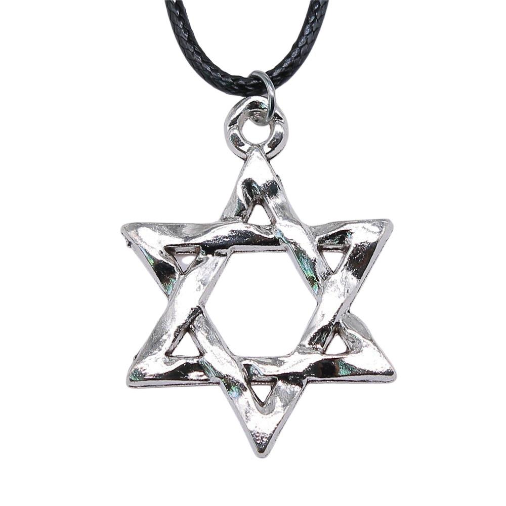 Triquetra Celtic Knot Pendant Necklace Wiccan Occult Protection Jewelry With 45cm Leather Chain