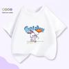 Cute Cartoon Rabbit Baby Girls' Cotton Round Neck Summer T-Shirt