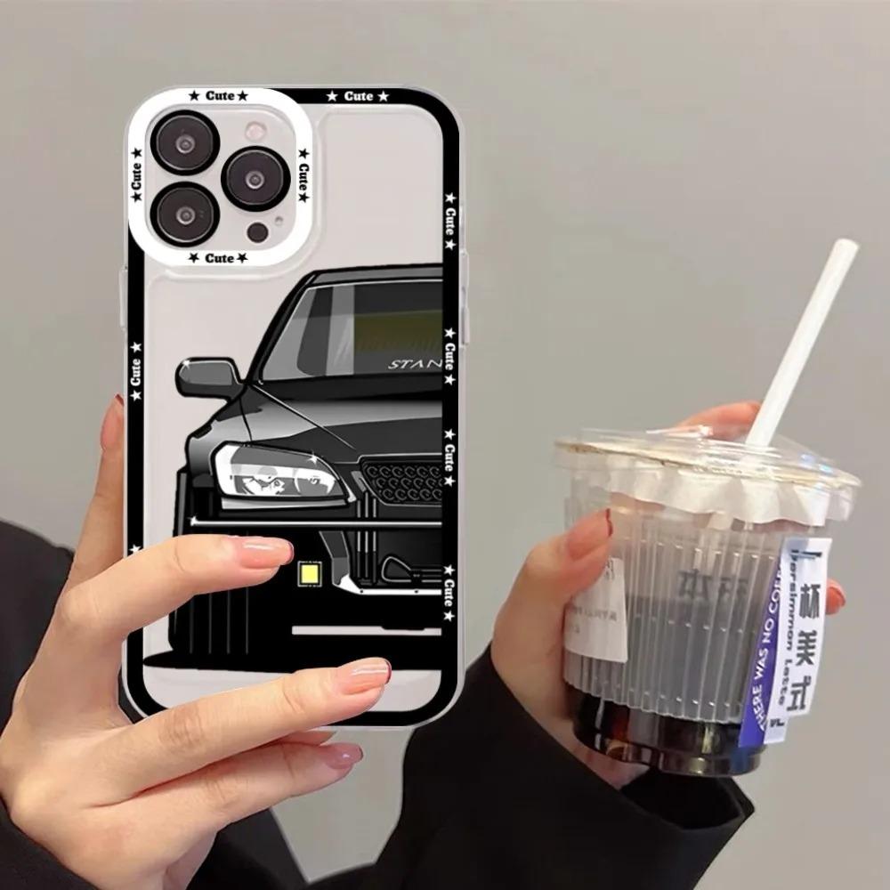 Japan JDM Sports Car Phone Case For IPhone 16 15 14 13 12 11 Pro Max XS X XR SE 2020 2022 Plus Mini Protective Cover