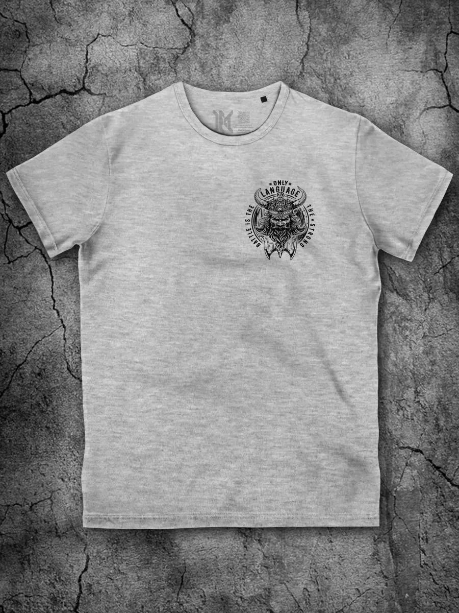 Viking Axe Printed Black T-shirt S
