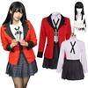Anime Kakegurui Jabami Yumeko Cosplay Kostüm Halloween Sayaka Compulsive Gambler Japanische Schulmädchen JK Uniform Halloween Cos