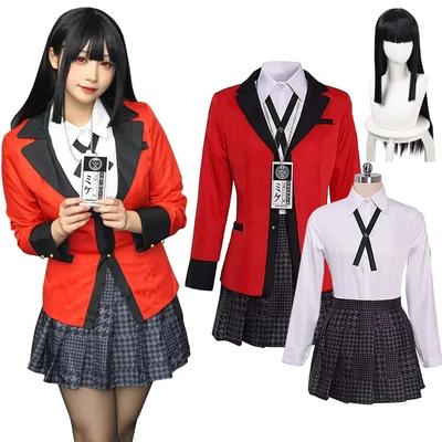 Anime Kakegurui Jabami Yumeko Cosplay Kostým Halloween Sayaka Compulsive Gambler Japonské školačky JK Uniform Halloween Cos