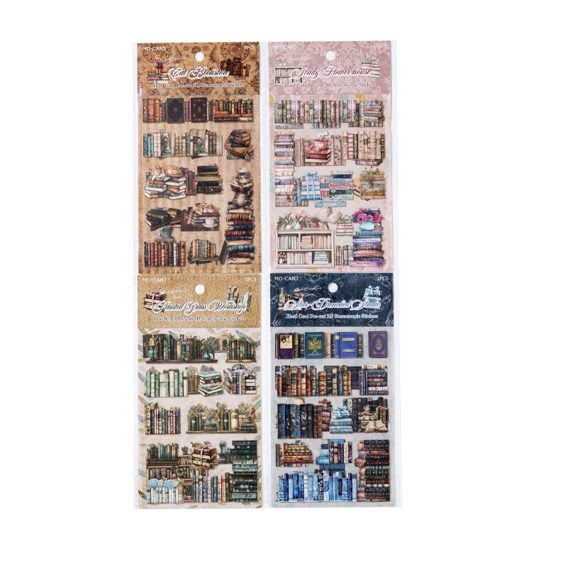 2sheets Book Gallery Series Retro 3D Relief Die Cutting Stickers Creative Decoration DIY Junk Journal Scrapbook Stickers