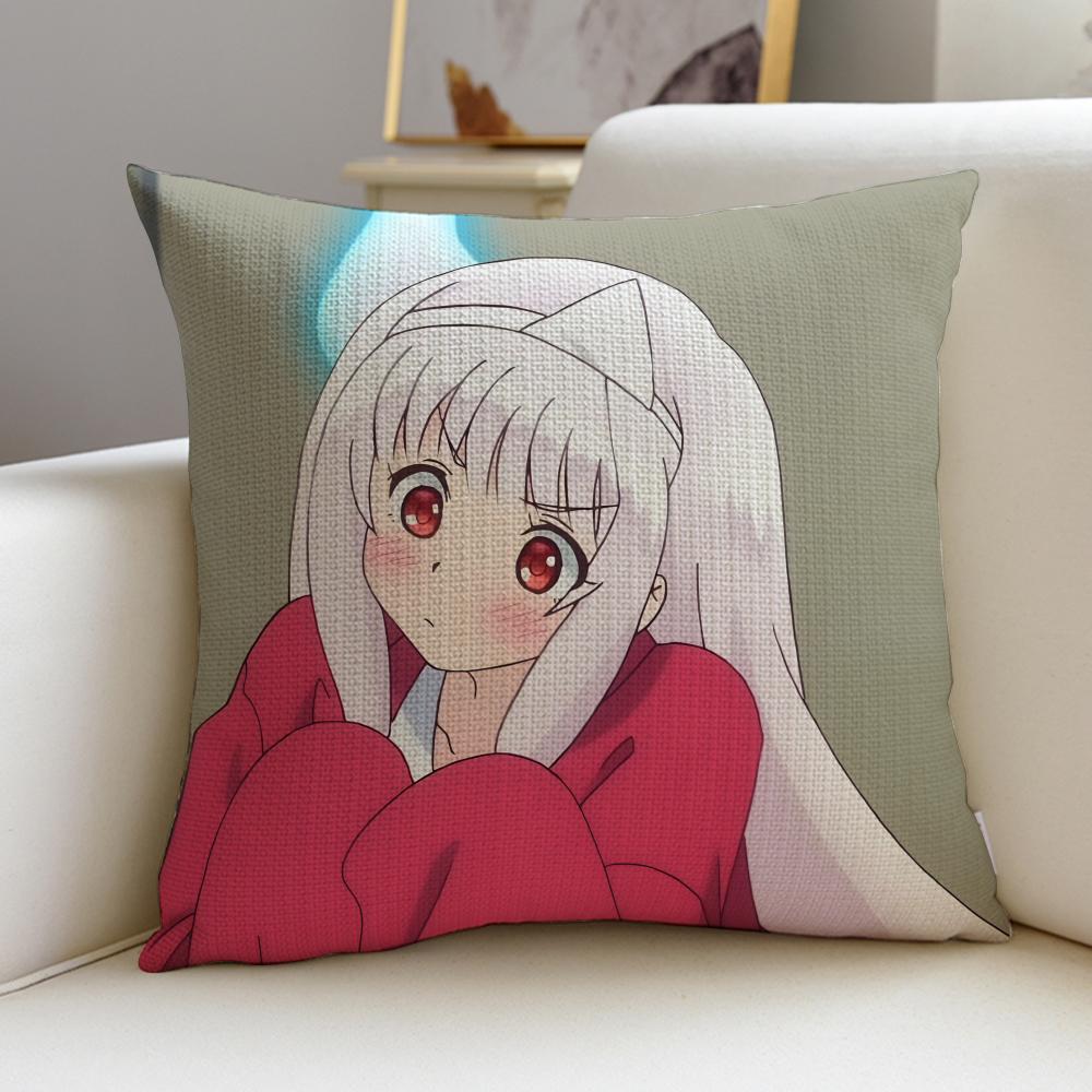 Yuuna and the Haunted Hot Springs Cushion Cover Breathable and skinfriendly linen pillowcase removable and washable cushion