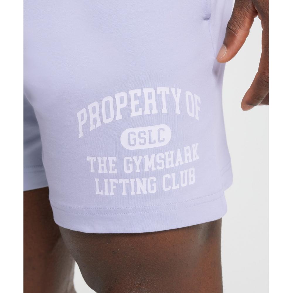 Gymshark Lightweight Jersey Shorts Silver Lilac A5a6j Pbvs