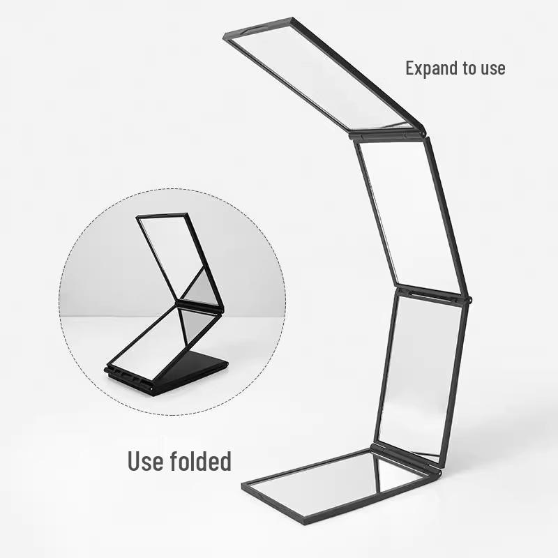 Foldable 360-Degree Mirror for Haircuts and Makeup - See Back of Head