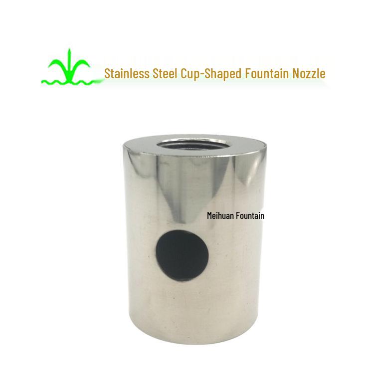 Stainless Steel Cup-Shaped Bubbling Fountain Nozzle for Landscape Design