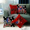 Festive Throw Pillow Case Linen Letter Print Living Room Home Fabric Cushion Pillow Case