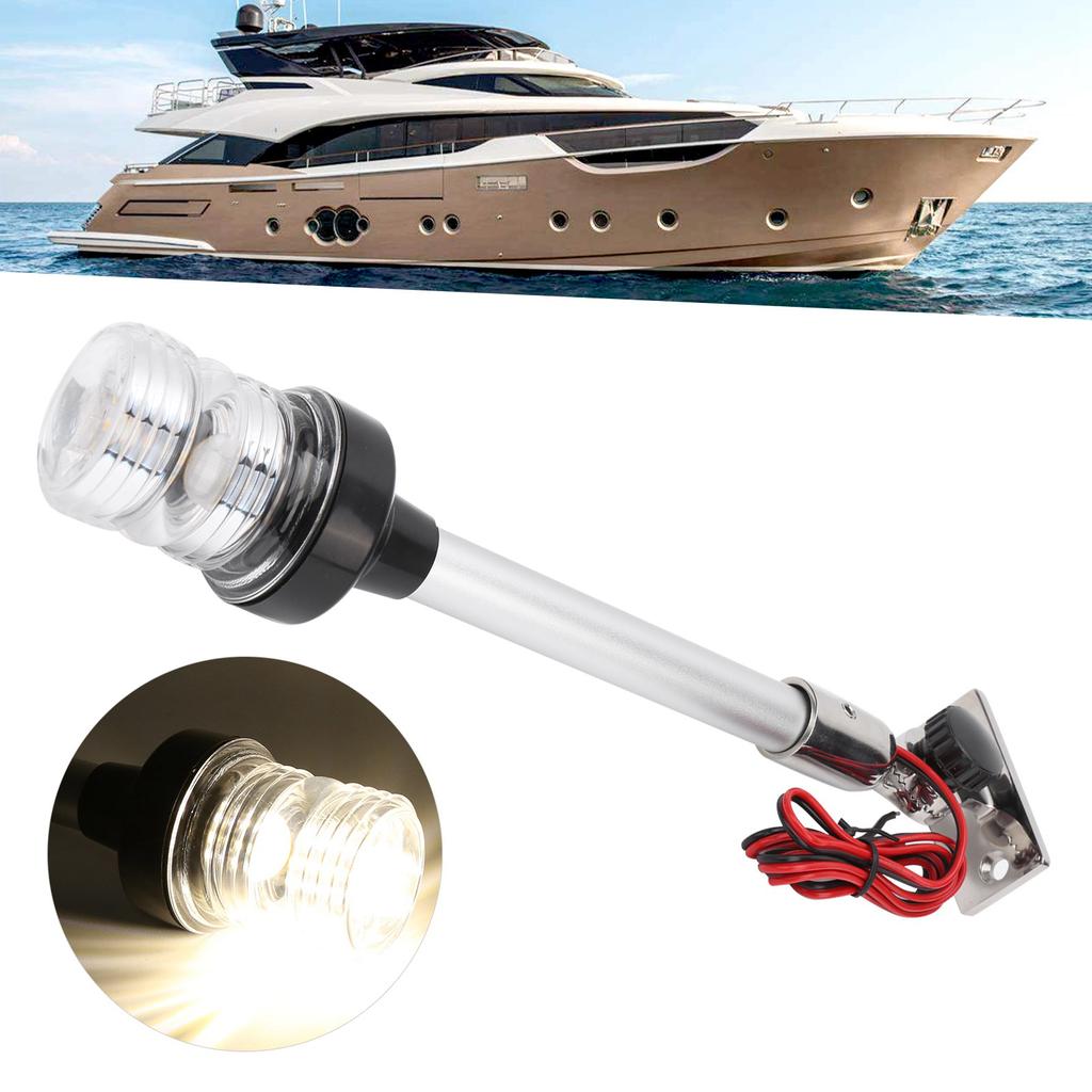 12in LED Navigation Light Round Sailing Signal Lamp 360 Degrees  All Round Lighting for Marine Boat Yacht