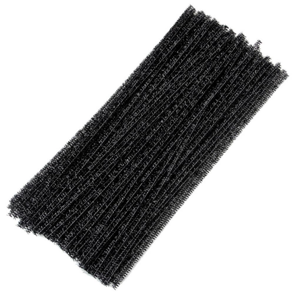 100Pcs Glitter Sparkle Craft Pipe Cleaners Multicolored Fuzzy Sticks Pipe Cleaners Bulk DIY Crafts
