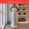 Elegante Vestido Sin Mangas con Adorno de Rosa de Poliéster Para Primavera Estilo Casual Femenino