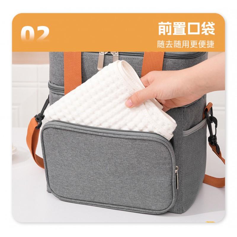 Double-Layer Insulated Lunch Bag With Ice Pack Carrier Portable Thermal Tote Work School Outdoor Picnic