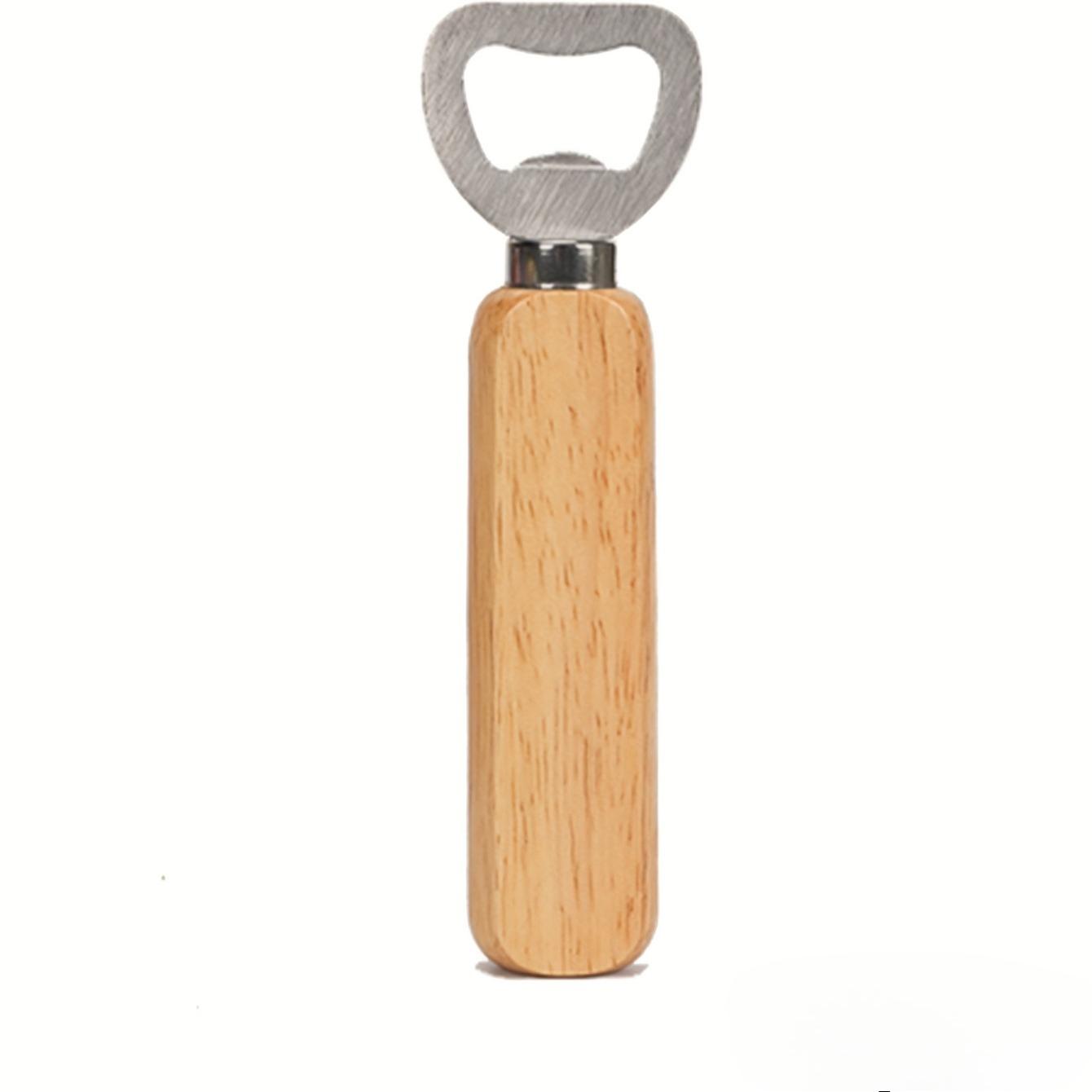 1PC Wooden Handle Beer Bottle Opener, Solid Wood Beer Bottle Opener, Simple Wooden Bottle Opener, Soda Screwdriver Bottle Opener