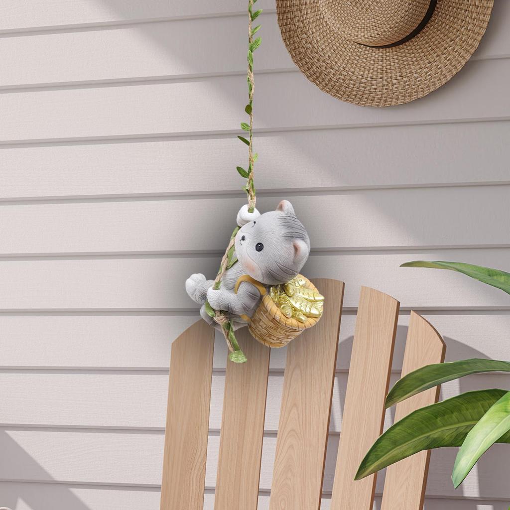 Swing Sculpture Pendant Swinging Figurine Ornaments Garden Decoration Balcony Decorative Resin Sculpture for Thanksgiving Day