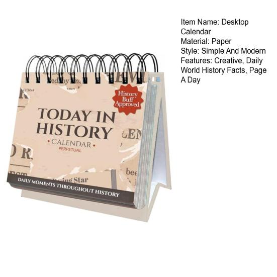 Idag i Historien Evighetskalender Dagliga Världshistoriska Fakta Skrivbordskalender Sida Per Dag Kalender med Historisk Info Gåvor till Historieentusiaster
