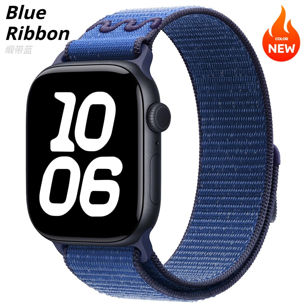 Nylon-Schlaufe für Apple Watch Armband 45mm 44mm 46mm 40mm 41mm 38mm 42mm Correa Armband iWatch Serie 11 10 6 Se 7 8 9 Ultra 3 2 49mm