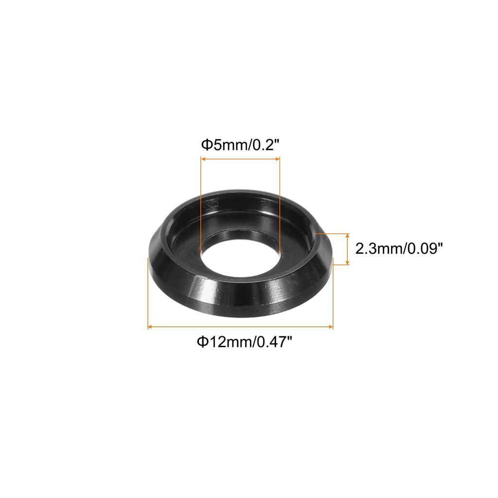 uxcell M5 Washer Cone Cup Type Countersink Washer Hole Diameter