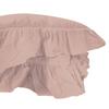 Pillowcases 40x40 with Ruffles, Powder Pink, Set of 2