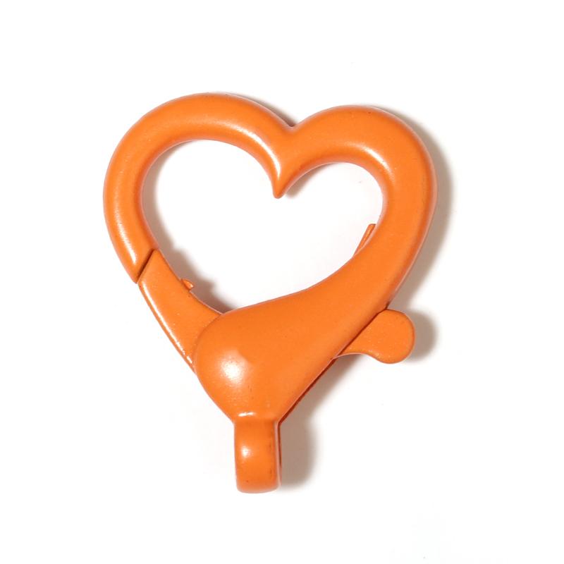 10Pcs/Lot Alloy Lobster Clasps Heart Shape Multicolor Key Chain Sping Buckle for Jewelry Making DIY Key Chains Bag Ornaments