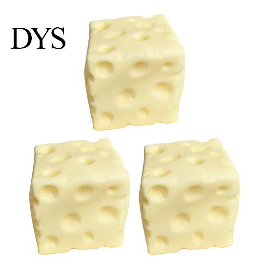 Stress Relief Toy 1/2/3Pcs Flour Filled Cheese Squeeze Cube Fidget Kids Focus Aid Relaxation Soft Ball Simulated Sensory Quiet