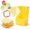 Kitchen Fresh-keeping  ABS Flip Cheese Box Refrigerator Fresh-keeping boxFood and Snack Packaging Cheese Storage Box