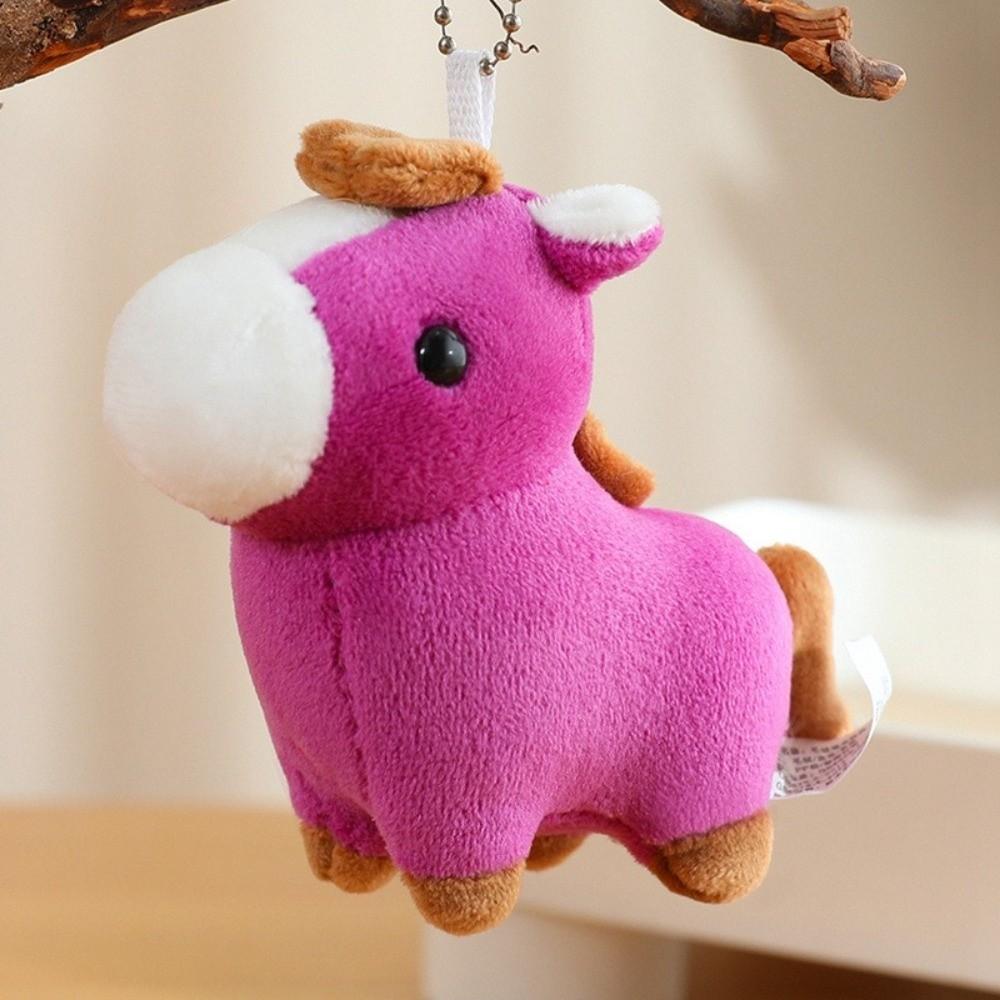 Animal Pony Pendant Steed Doll Chinese New Year Gift Funny Plush Horse Keychain  Year of Horse
