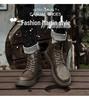 Men's Large Size High-Top Leather Winter Martin Boots for Outdoor Work