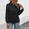 2023 Plus Velvet Women's Solid Color Loose Hooded Sweatshirt - Thickened for Autumn and Winter
