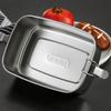 304 Stainless Steel Bento Lunch Box for Kids Adults Portable Double Layer Sealed Food Storage Containers for Work Picnic Tablewa
