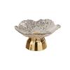 Large Capacity Pedestal Fruit Bowl Transparent Petal Design Snack Display Tray  Counter-top