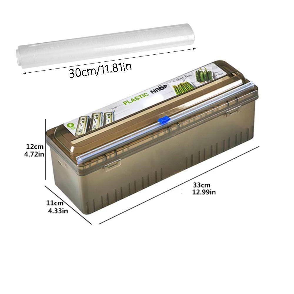 Plastic Food Wrap Dispenser Reusable Foil Cutting Machine Film Dispenser Cutting Box  Packaging