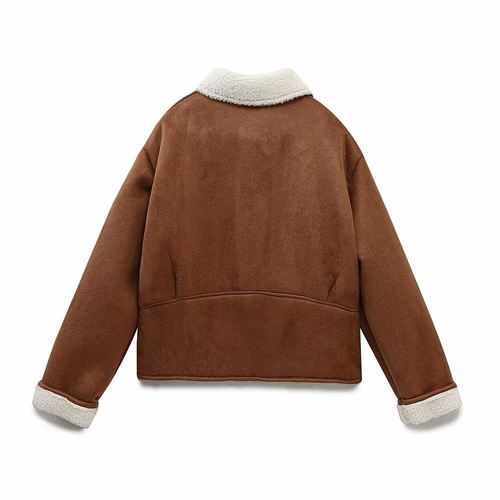 Spring/Summer 2025 European & American Women's Long Sleeve Double-Sided Pocket Jacket