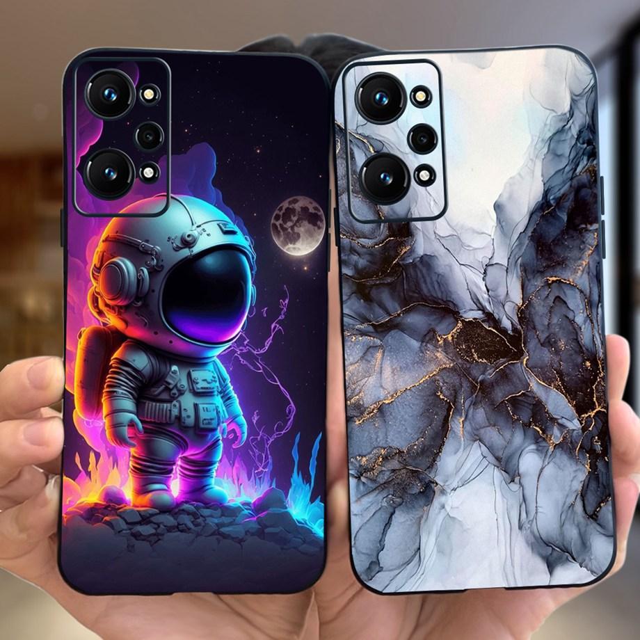 Phone Case For Realme GT Neo2 5G Soft Silicone Coque Funda Cute Cat Moon Night Painting Cover For OPPO Realme GT Neo 2 GTNEO2