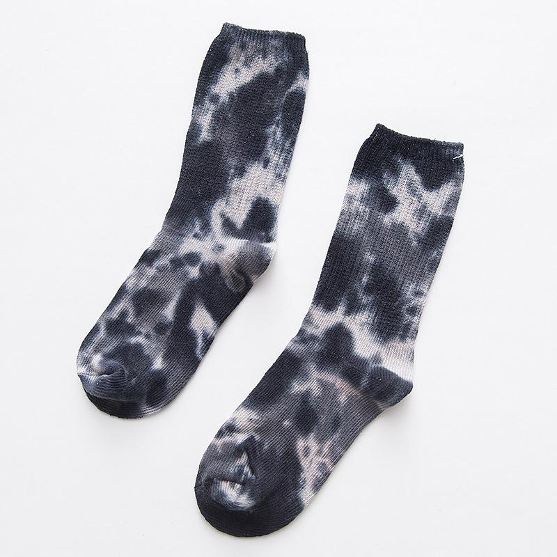 2020 Cotton Skate Socks Men Women Sock Knee-high Funny Cycling Running Hiking Tie Dye Sox Harajuku H
