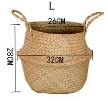 Natural Seagrass Wicker Hanging Planter & Laundry Storage Basket Rattan Giant