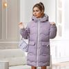 YJKDYK 2026 Winter Women's Jacket Zipper Hooded Thicken Warm Cotton Jacket Female Pure Color Casual Long Jacket Parka Tops