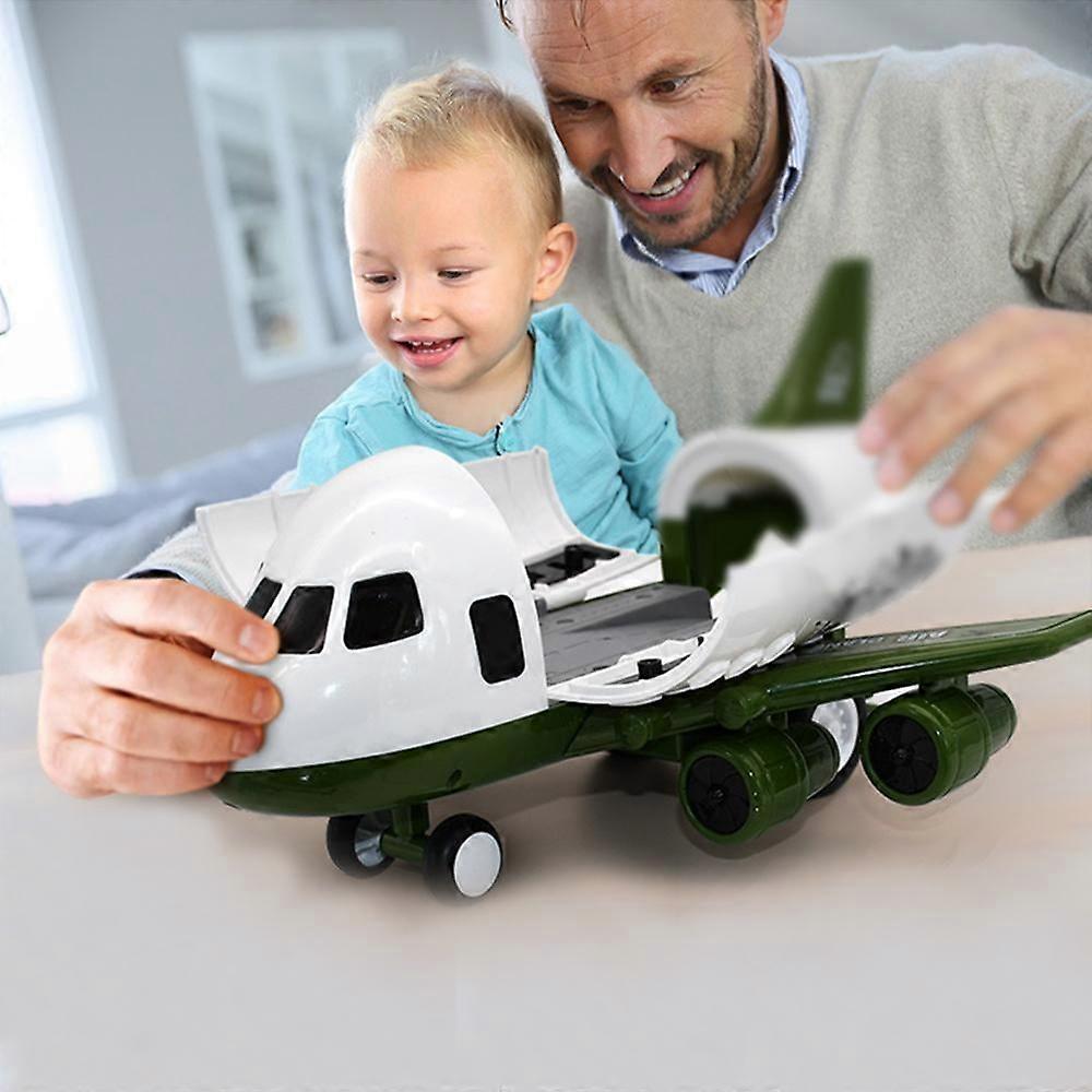 Storage Passenger Plane Kids Air Freighter Toy Simulation Track Inertia for Kids Early Education - Green_6 Vehicles Green_6 Vehicles
