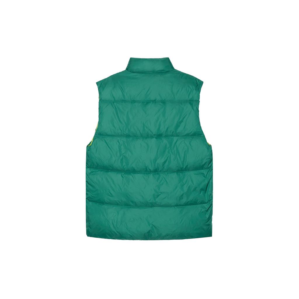 UNIQLO Solid Color Zipper Down Padded Loose Sleeveless Stand Collar Vest Unisex vests Light-Green 457940-55