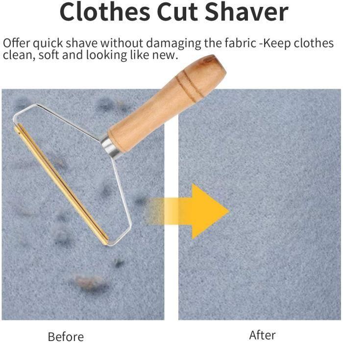 Lot de 2 brosses manuelles anti poil et anti-peluches VOLY - Blanc