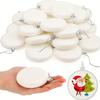 5/30pcs Christmas Blank White Ball Ornaments, Christmas Tree Hanging Decorations DIY Adult Painting Christmas Ornaments