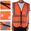 High Visibility Safety Sport Breathable Vest with Mesh Night Security Reflective Waistcoat OrangeOrange