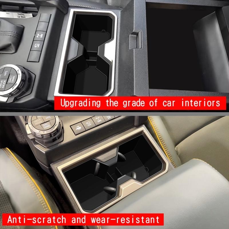 For TOYOTA 4Runner 4 Runner 2025 2026 silicone front rear third row side water cup holder storage box pad Interior Accessories